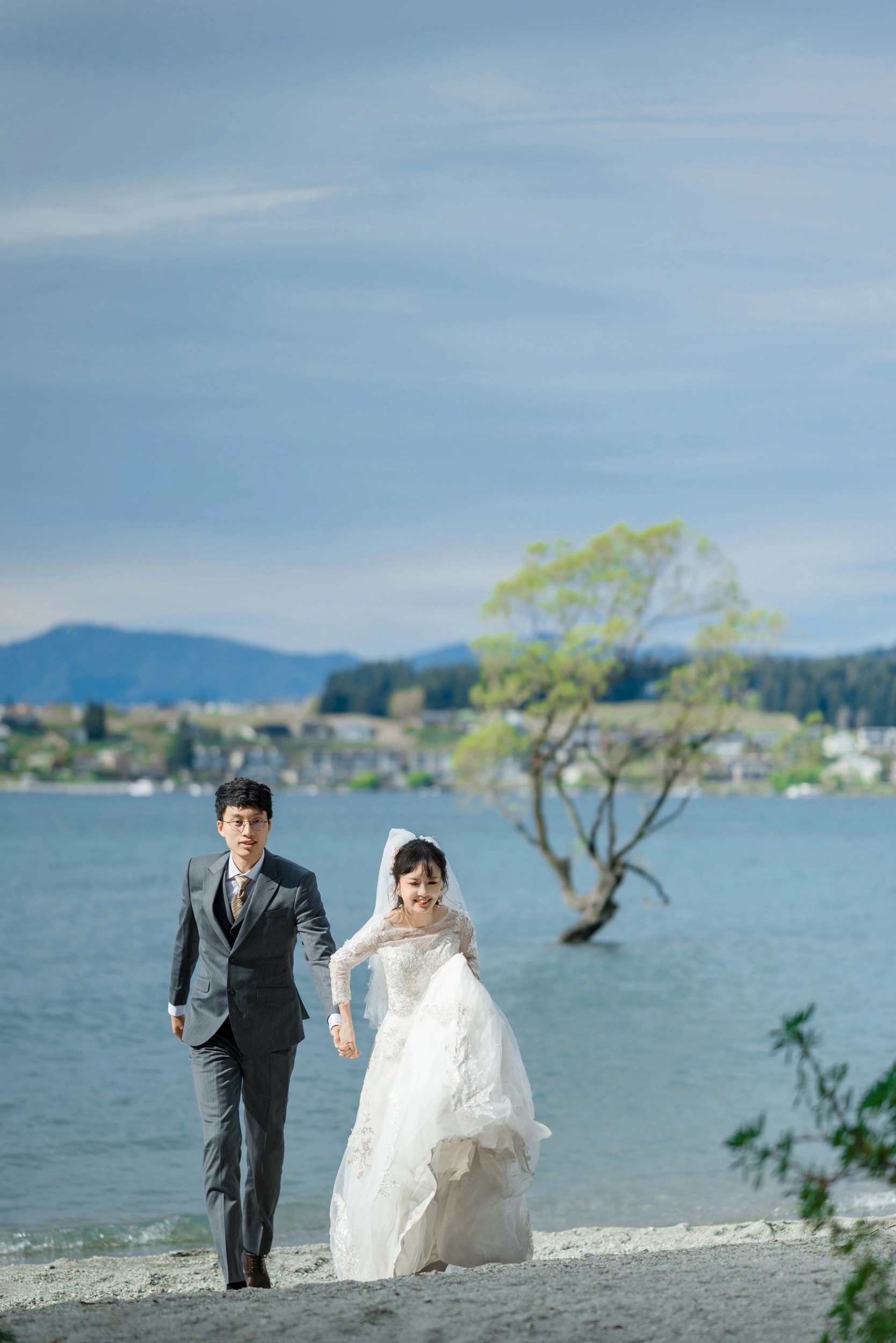 瓦纳卡山顶直升机婚礼(外景拍摄)