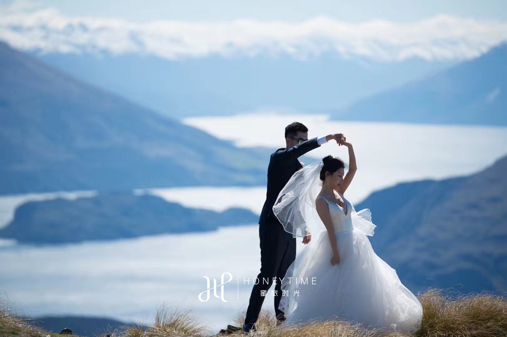 瓦纳卡直升机拍摄