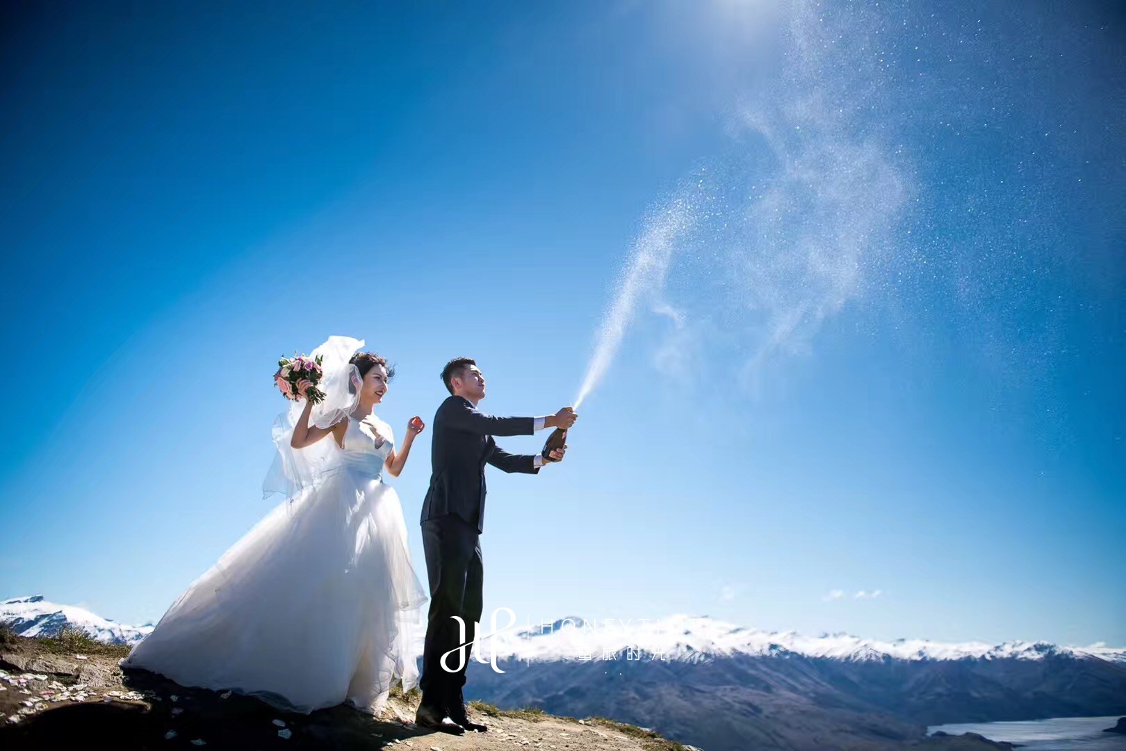 瓦纳卡直升机拍摄