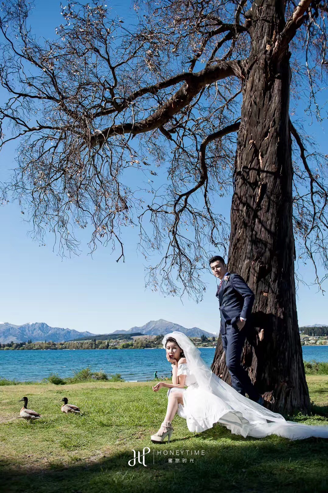 瓦纳卡直升机拍摄