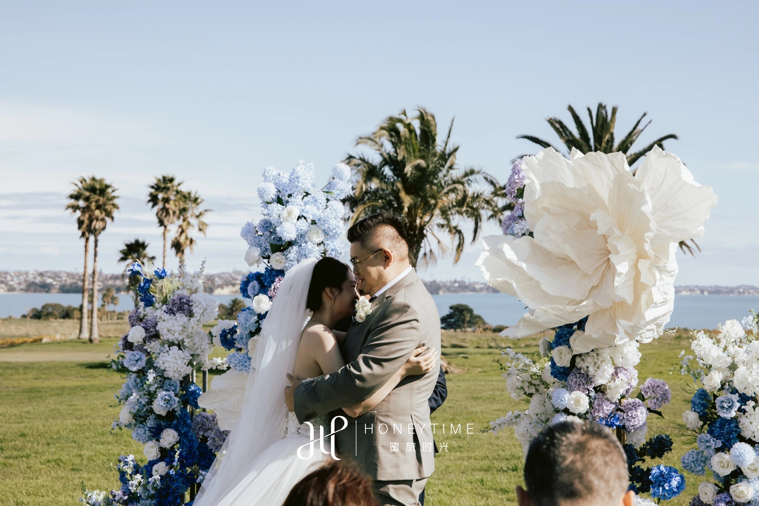 新西兰奥克兰海景高尔夫草坪婚礼(婚礼仪式)