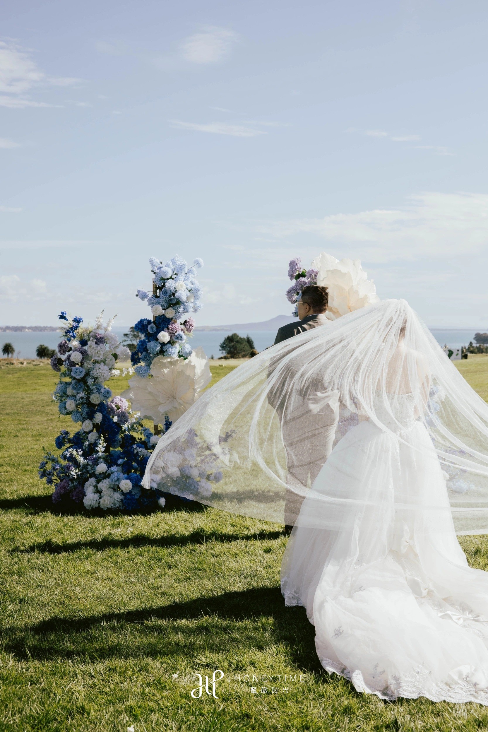 新西兰奥克兰海景高尔夫草坪婚礼(婚礼仪式)