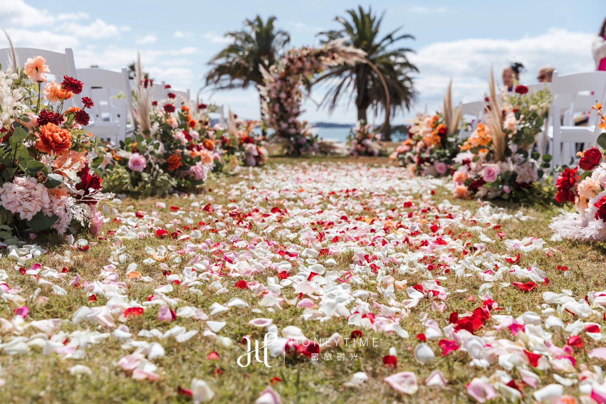 新西兰奥克兰海景高尔夫草坪婚礼(婚礼仪式)