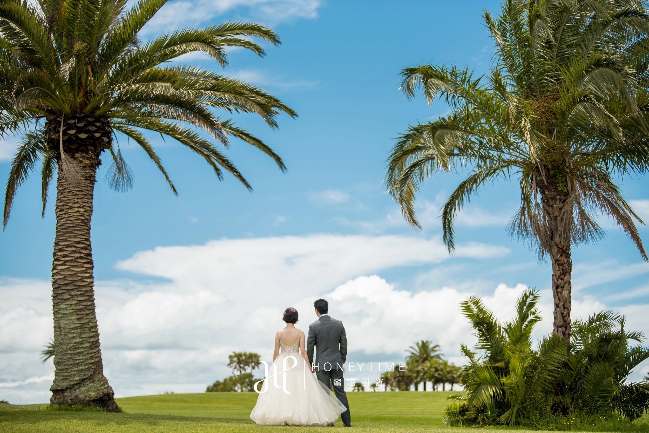 新西兰奥克兰海景高尔夫草坪婚礼(外景拍摄)