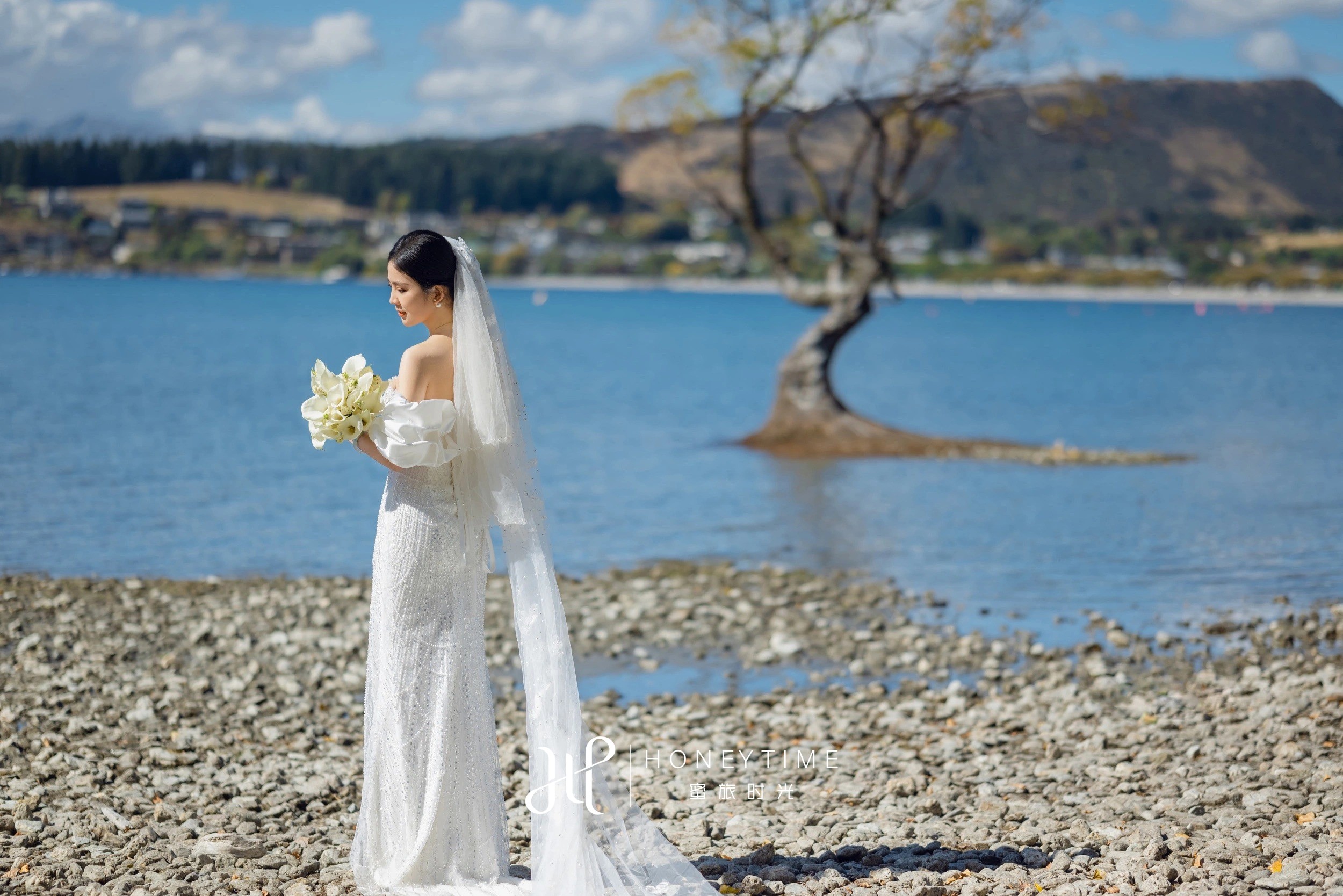 瓦纳卡山顶直升机婚礼(外景拍摄)